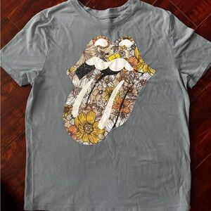 Abercrombie Kids Gray Rolling Stones Graphic Tee